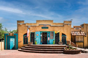 Territorial Adobe Building in Old Town Albuquerque