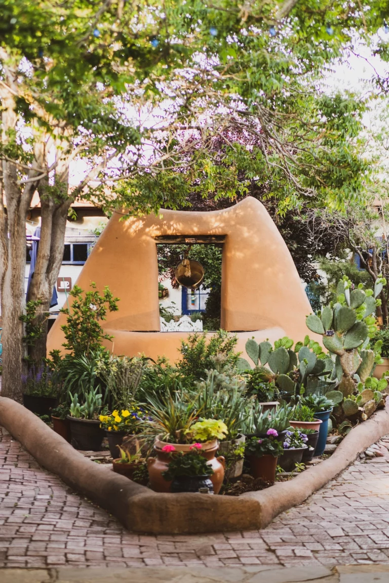 Wishing Well in a Plaza Courtyard in Old Town Albuquerque